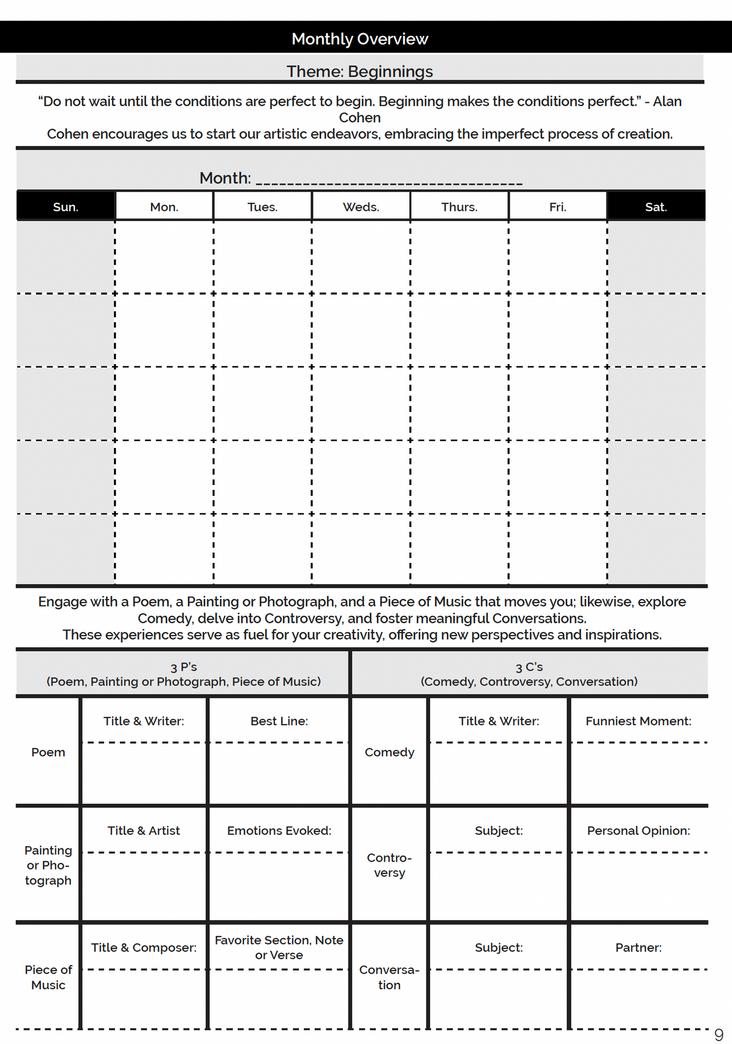 Artisan’s Almanac